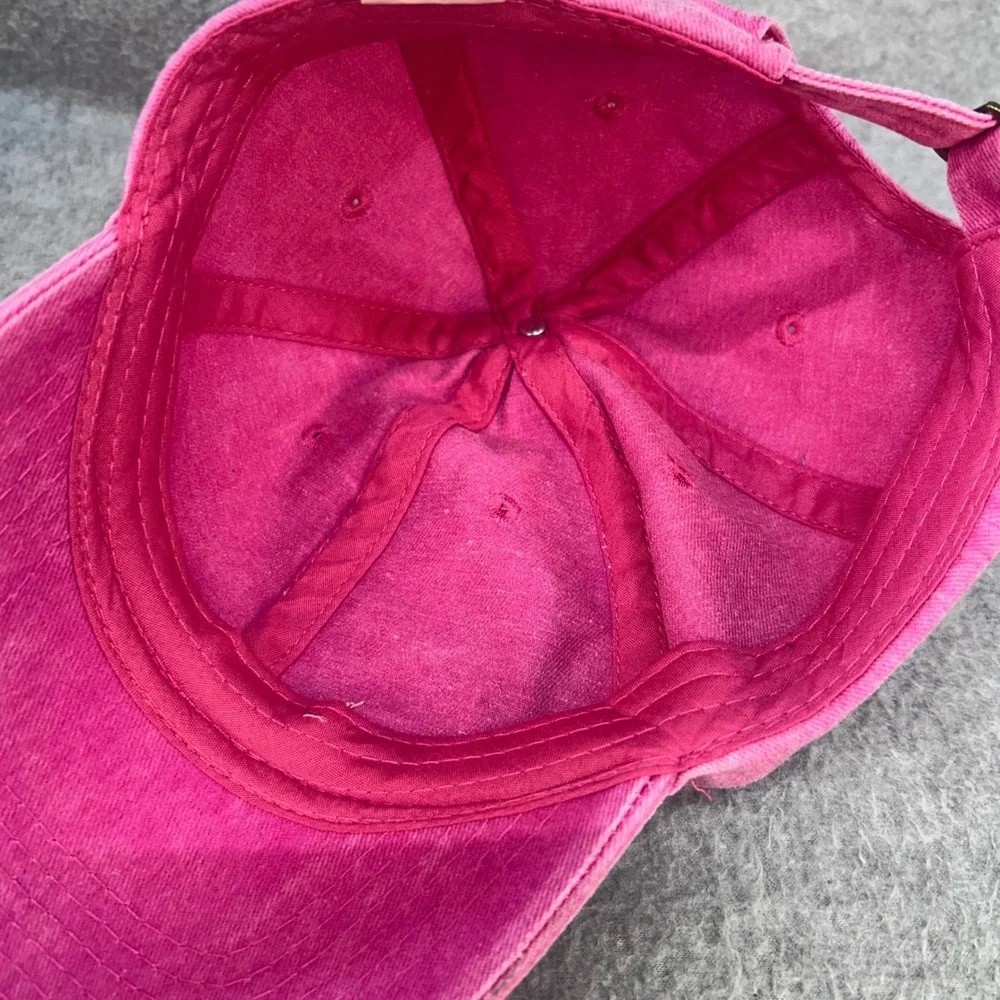 Mama Womens Pink Unbranded Baseball Cap Washed Cotton Adjustable OSFM